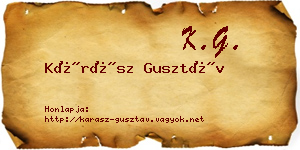 Kárász Gusztáv névjegykártya